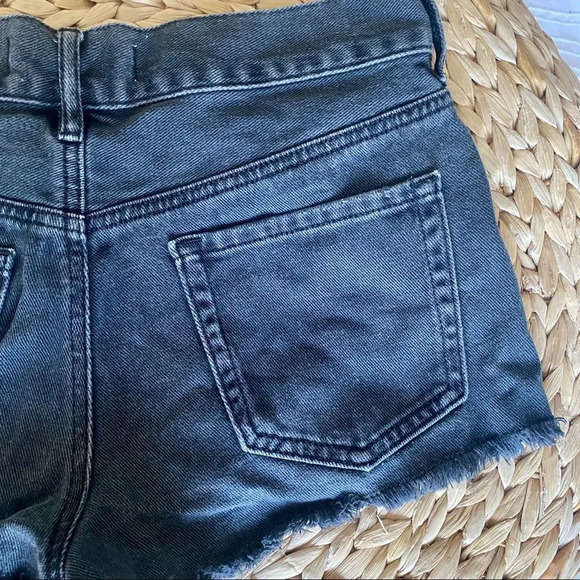 Bullhead Denim Co Distressed Black High Rise Mini Jean Short - Picture 7 of 8
